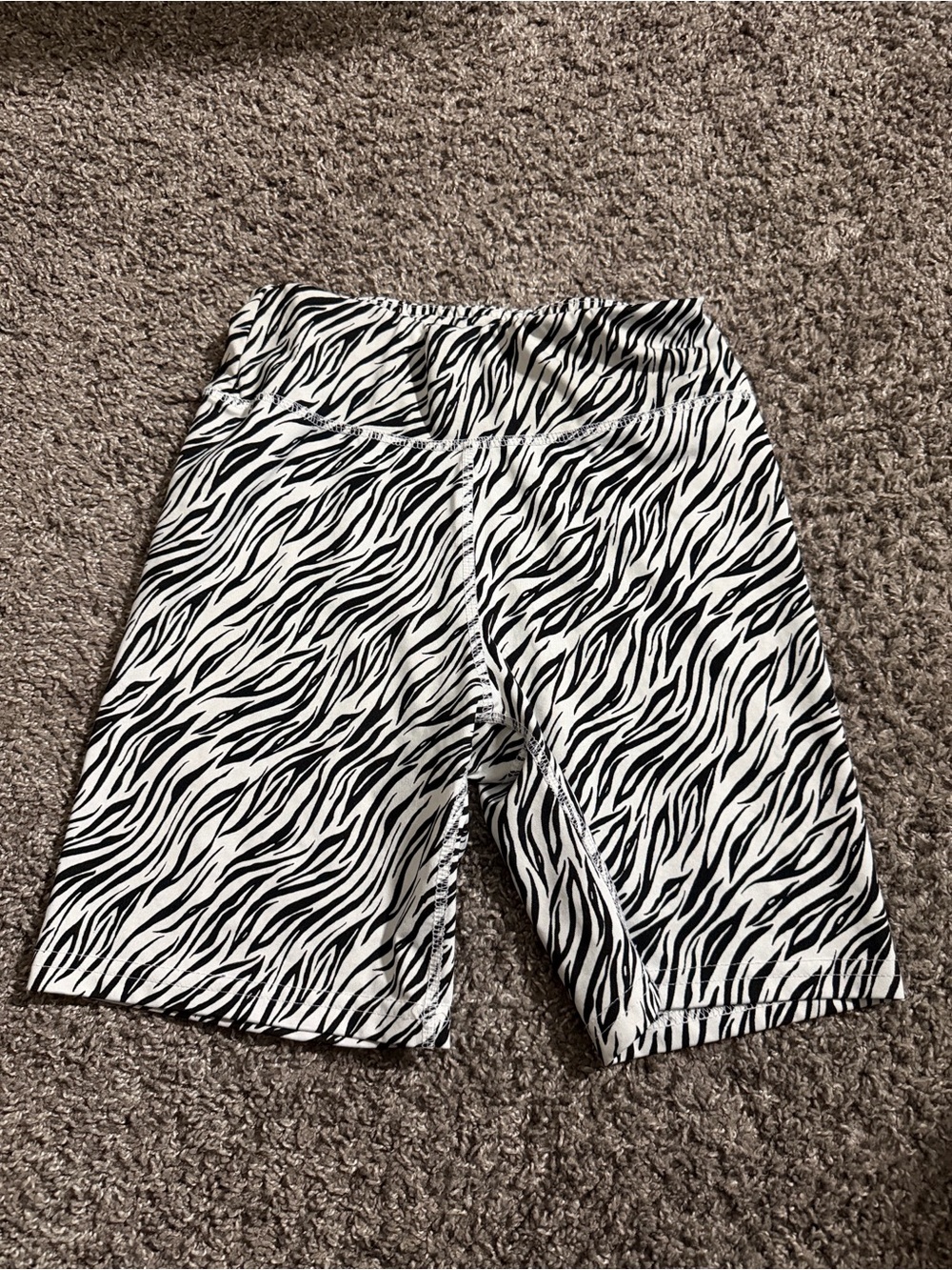 therapy Black & White Zebra Print Bike Shorts - Picture 2 of 6